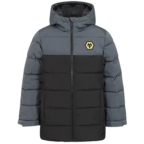 Wolverhampton Wanderers Store | Shop Official Essentials Padded Jacket – Black – junior Wolves Gear